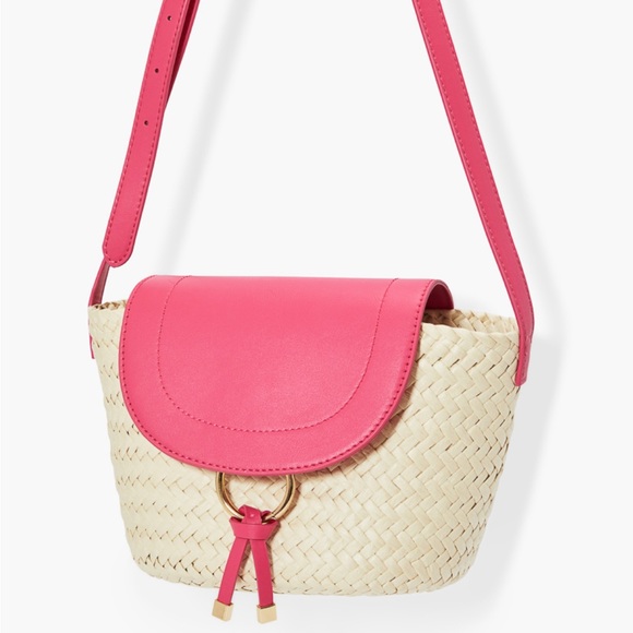 New! Cute Summer Pink Flap-over Shoulder Bag - Picture 2 of 5